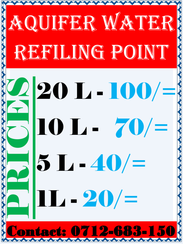 AQUIFER Refilling Point | PDF