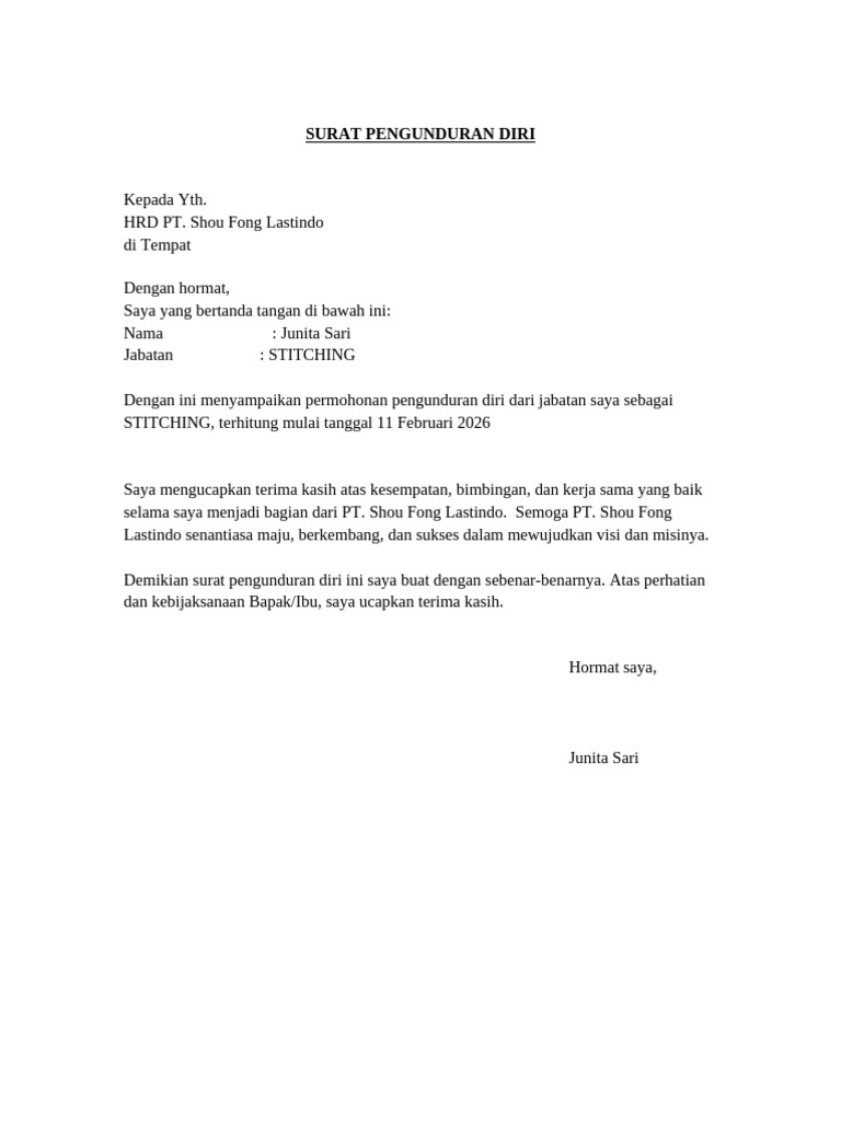 Resign Junitasari | PDF