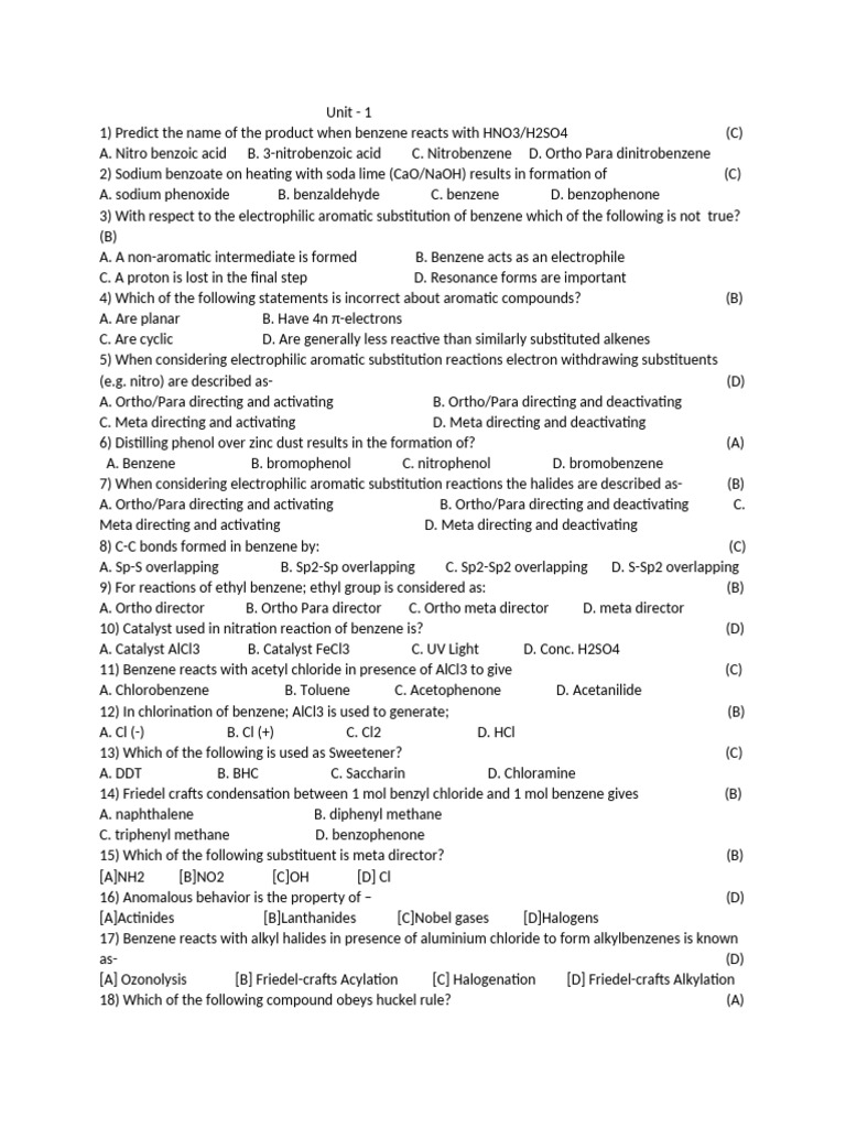 POC 2 - MCQ - All Topic Wise MCQ With Answer | PDF | Amine | Ester