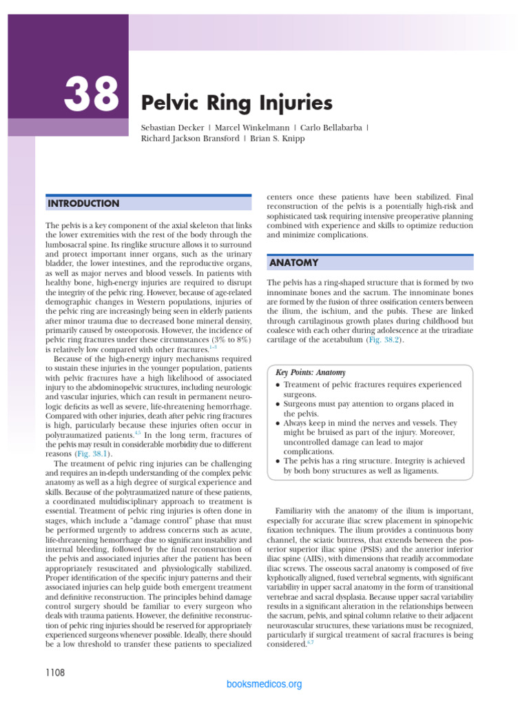 Pelvic Ring Injuries Skeletal Truama | PDF | Pelvis | Vertebra
