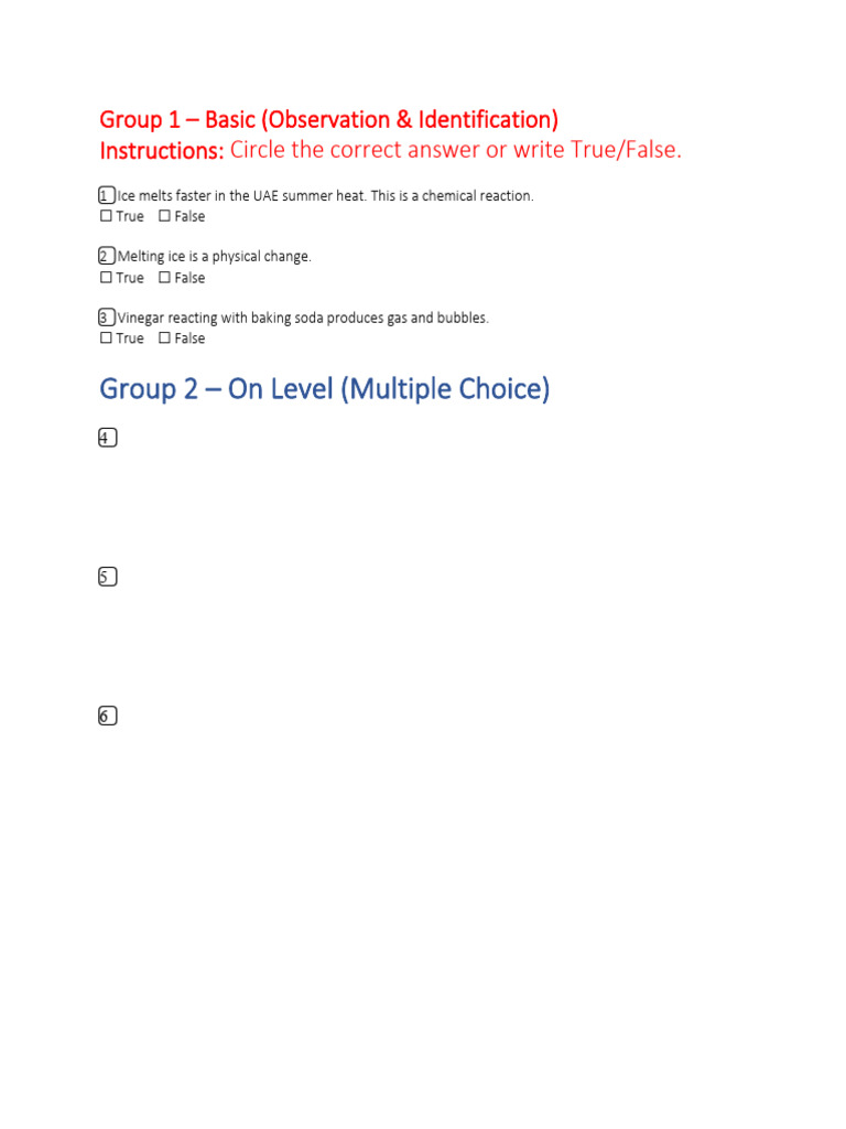 Science Worksheet3 | PDF
