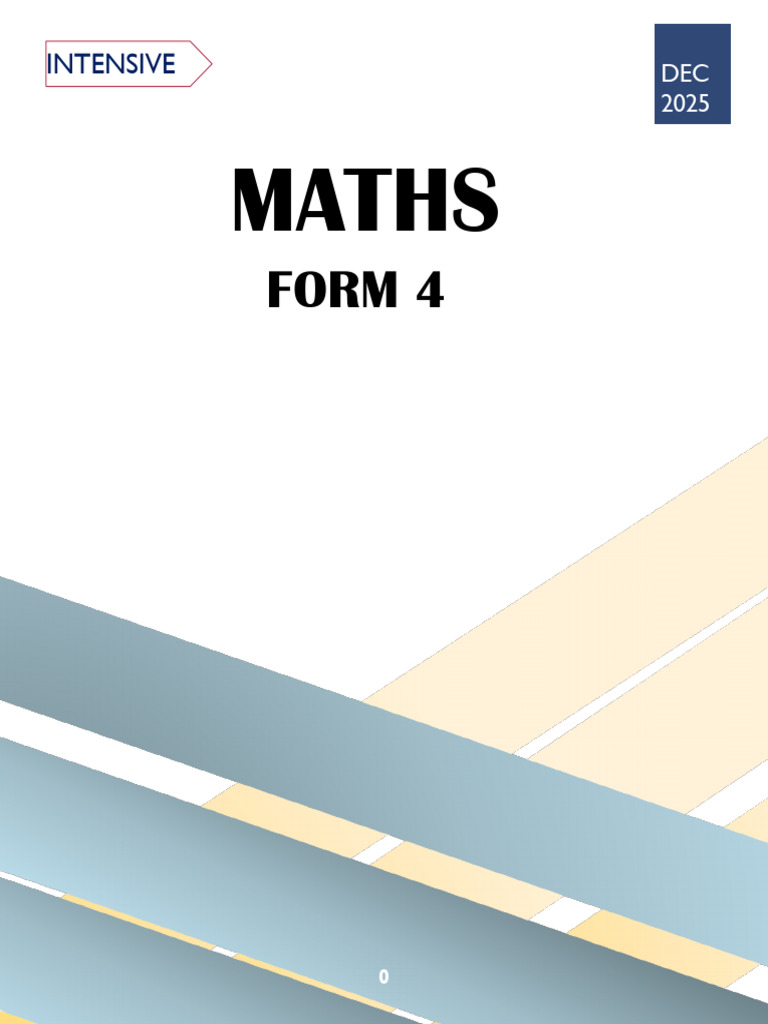 t4 Maths (Intensive) - Persamaan Kuadratik | PDF