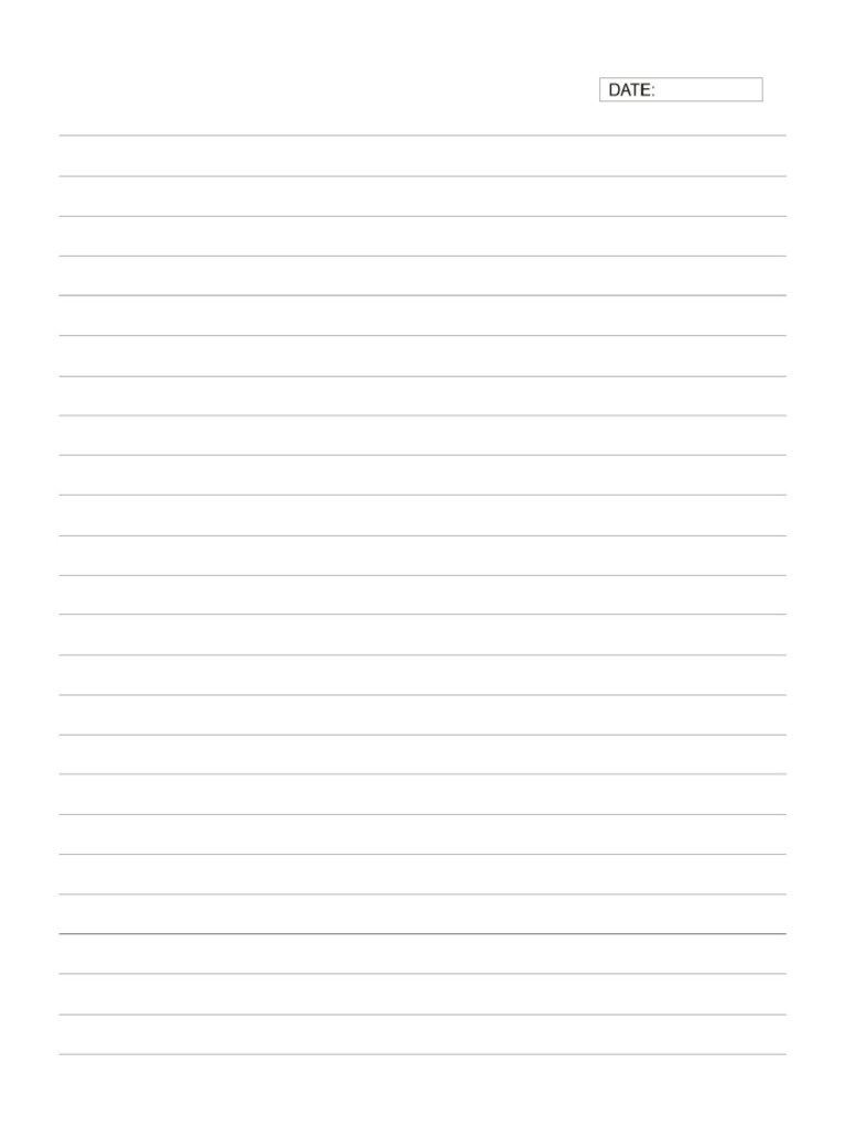 1-Lined Paper With Date | PDF