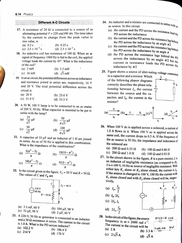 12th Alternating Current | PDF | Inductance | Inductor