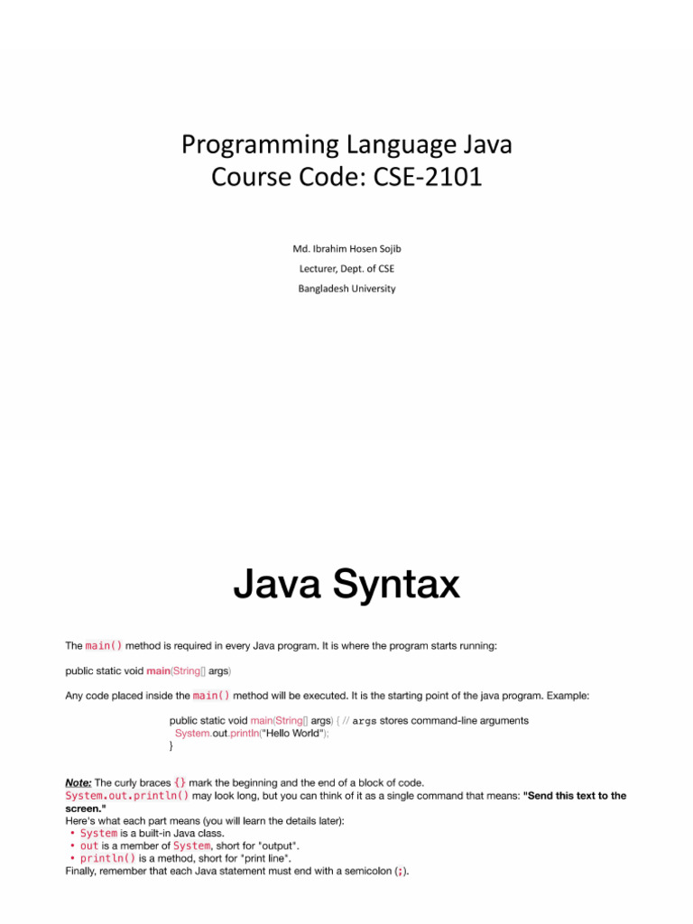 Lecture 2 (Syntax) - 1 | PDF