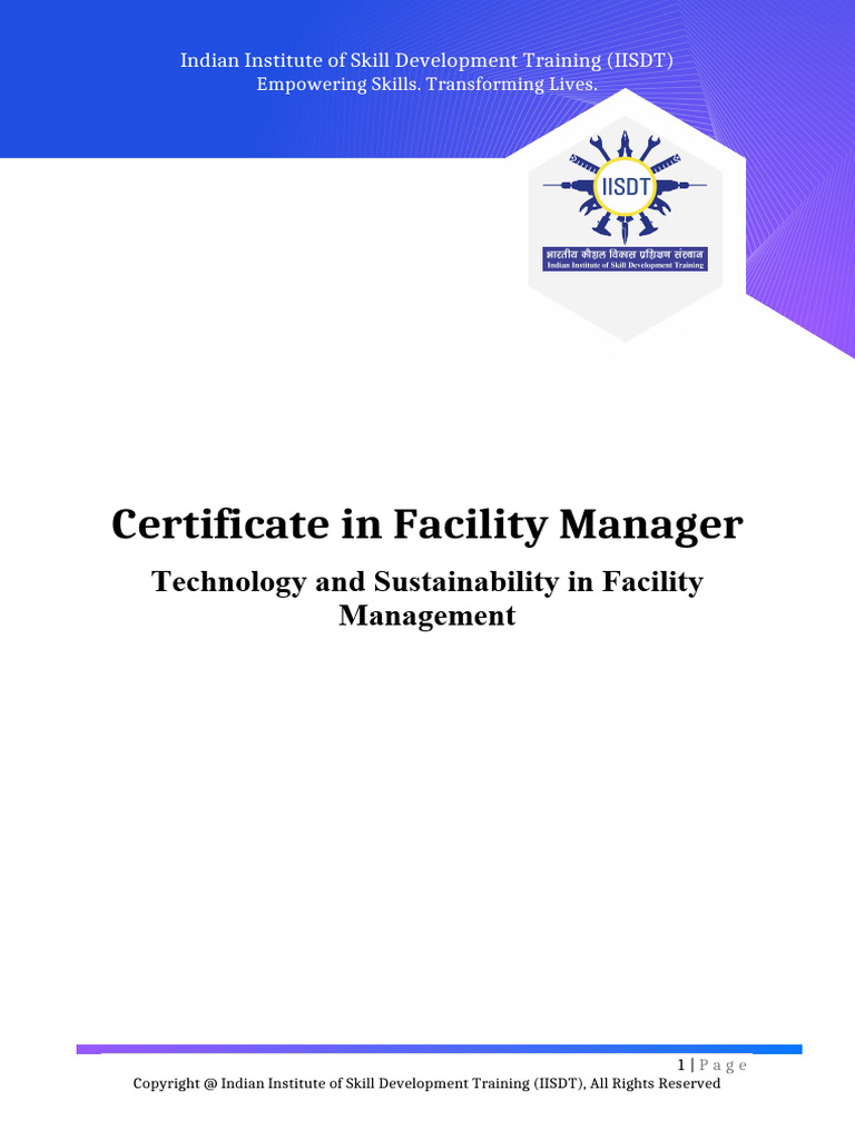 Technology and Sustainability in Facility Management | PDF | Energy ...