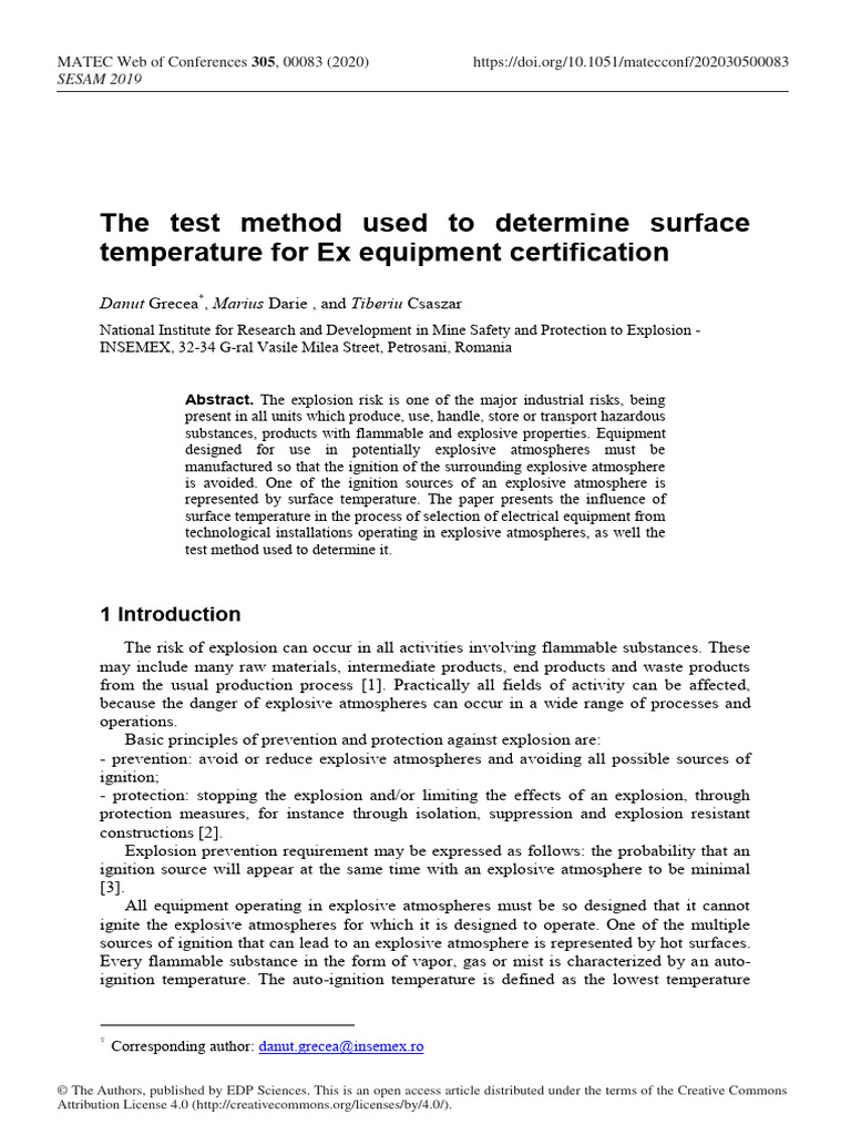 The_test_method_used_to_determine_surface_temperat | PDF | Temperature ...
