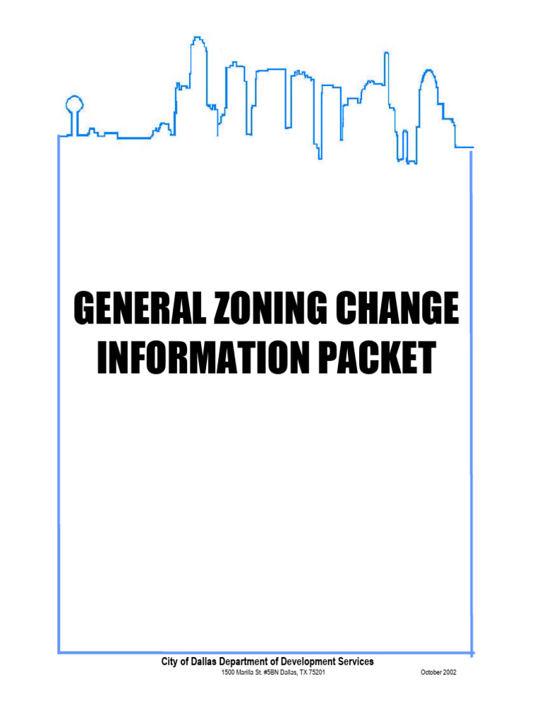 Designation General Zoning Change Application Packet | PDF