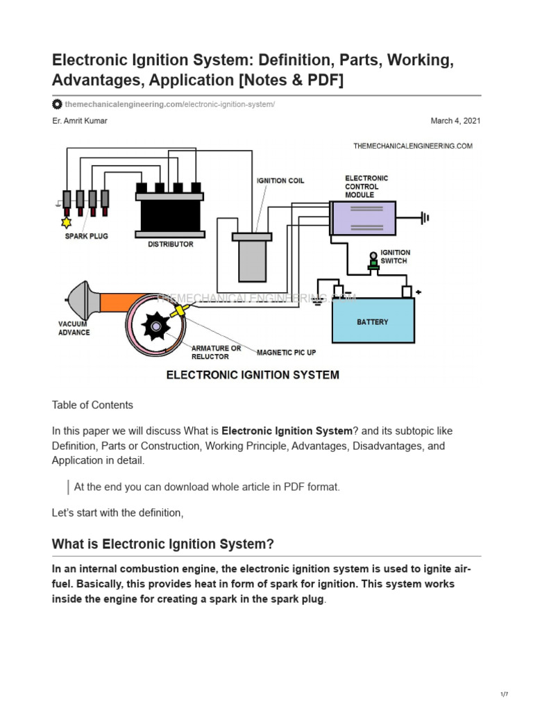 Themechanicalengineering.com-Electronic Ignition System_ Definition ...