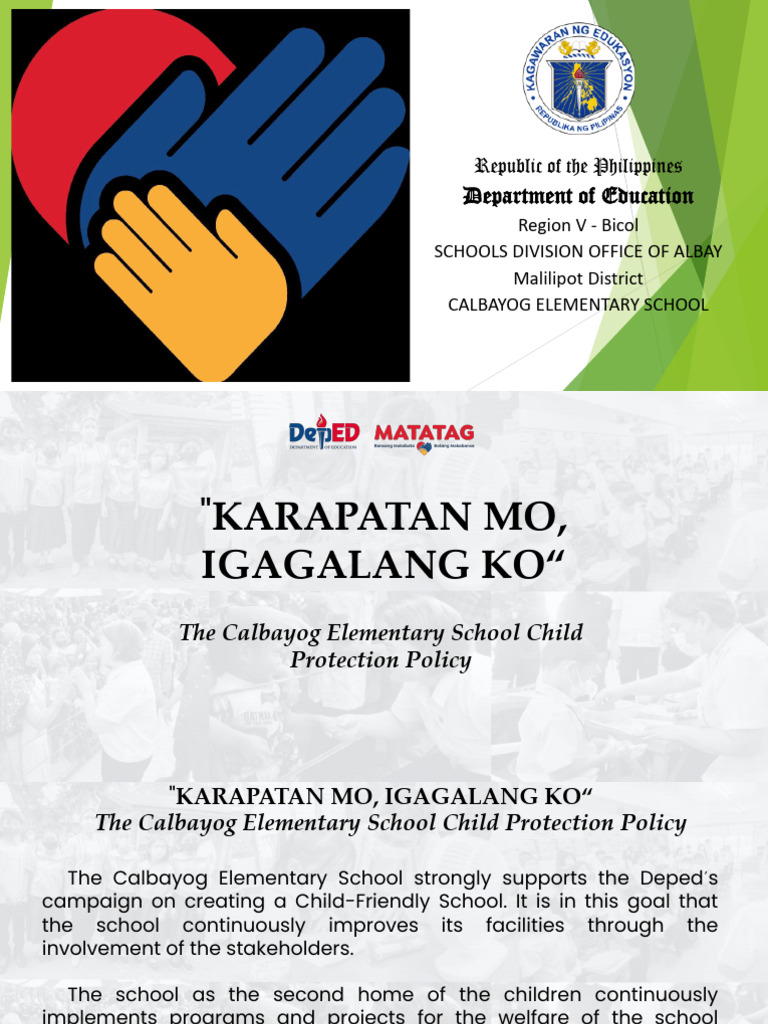 ChildProtectionPolicy - Calbayog ES CPP HANDBOOK | PDF