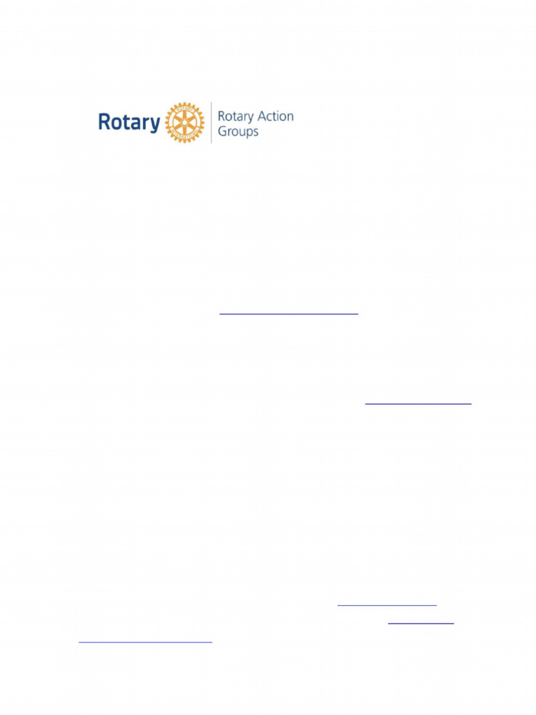 Guide For Prospective Rotary Action Groups en | PDF | Comunicação