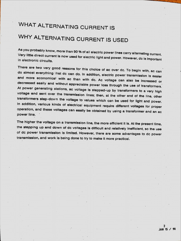 Introduction To Alternating Current | PDF