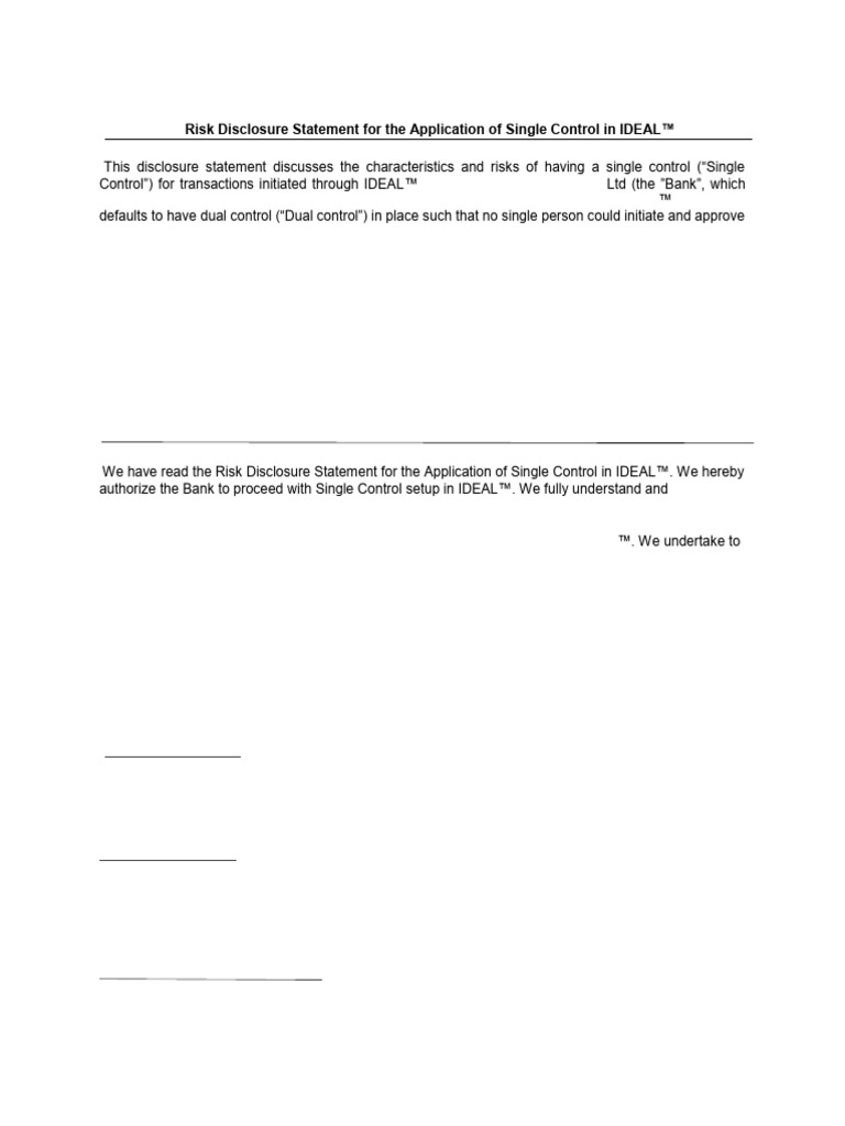 Risk Disclosure New | PDF | Indemnity | Civil Law (Legal System)