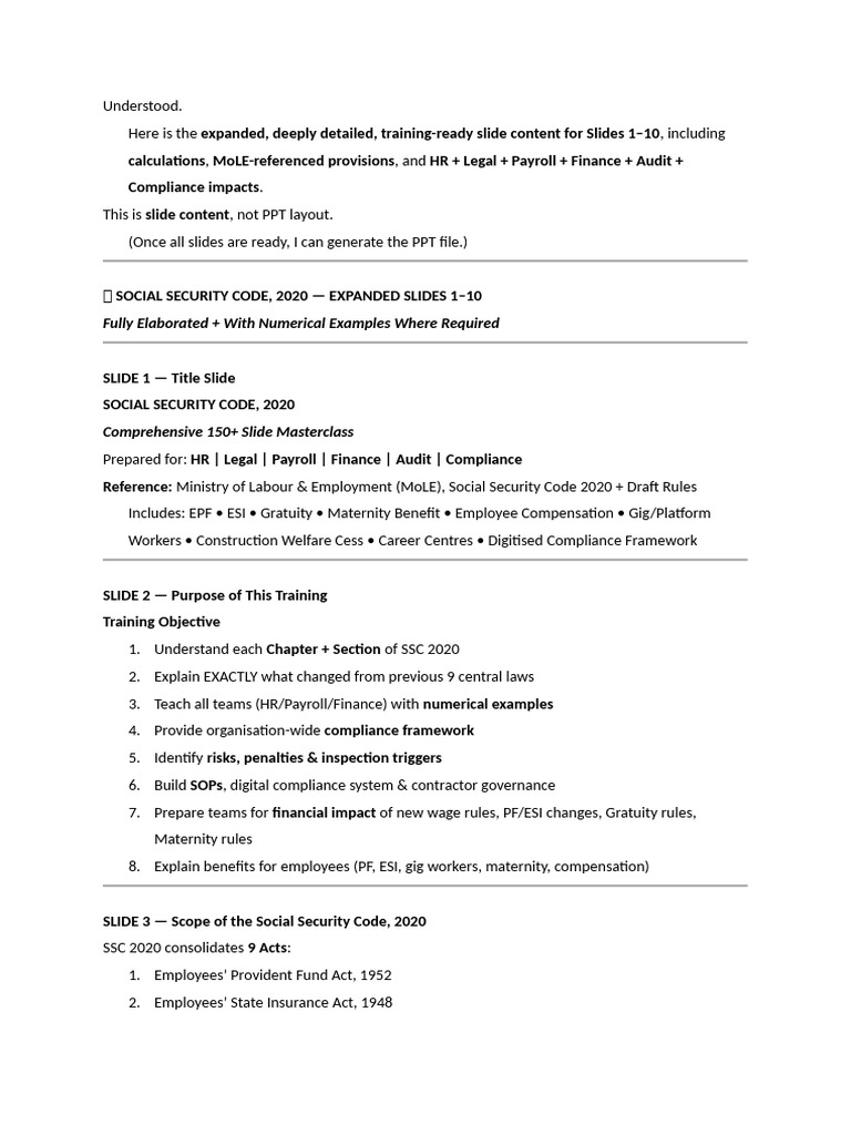 SS Code Slides | PDF | Employment | Payroll