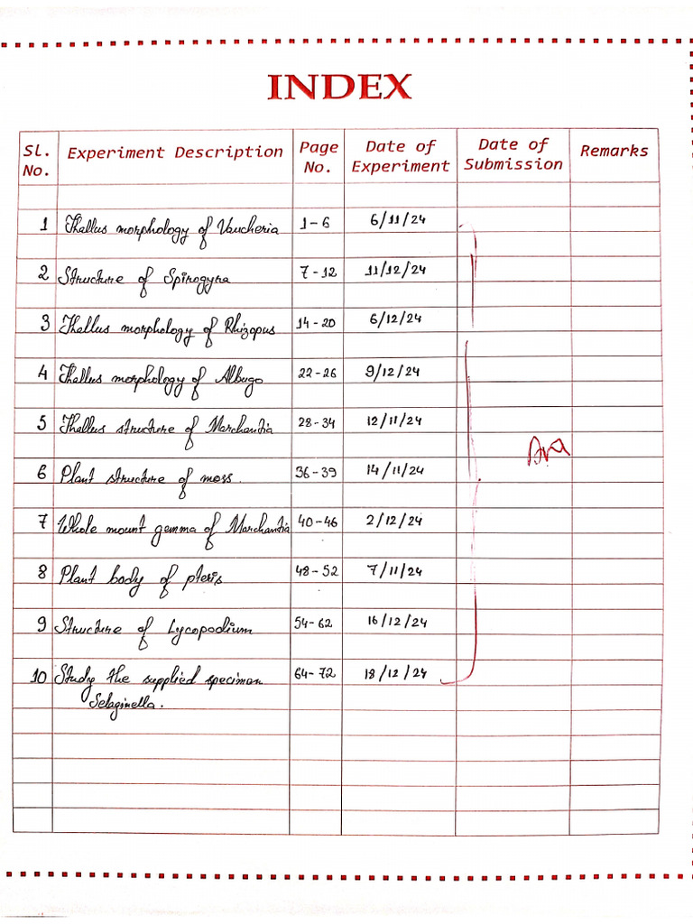 Botany 1st Sem Practical | PDF