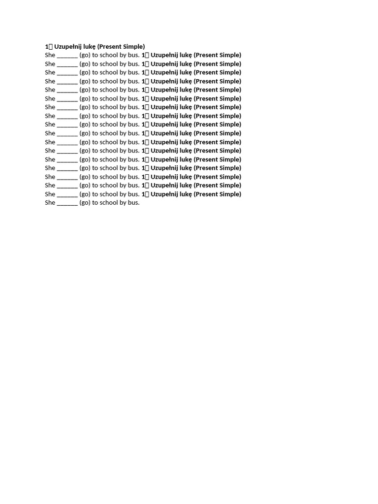 Exercise Eng 1 | PDF