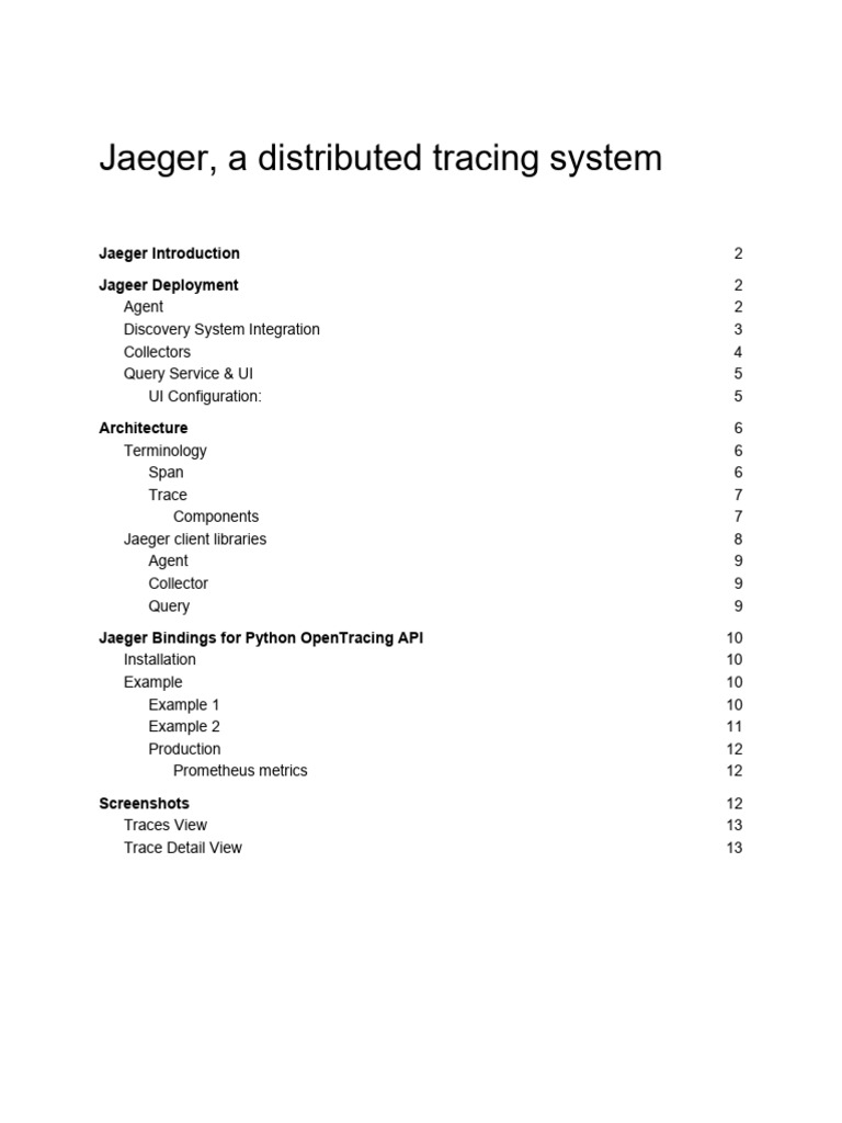 Jaeger A Distributed Tracing System | PDF | Port (Computer Networking ...