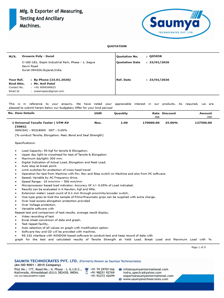 5058 - Oceanix Poly - Surat | PDF