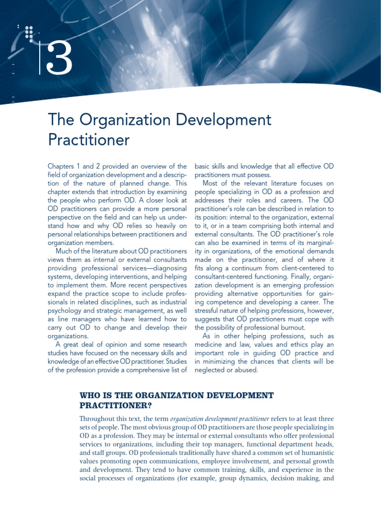 Who Is The Organization Development Practitioner? | PDF | Organization ...