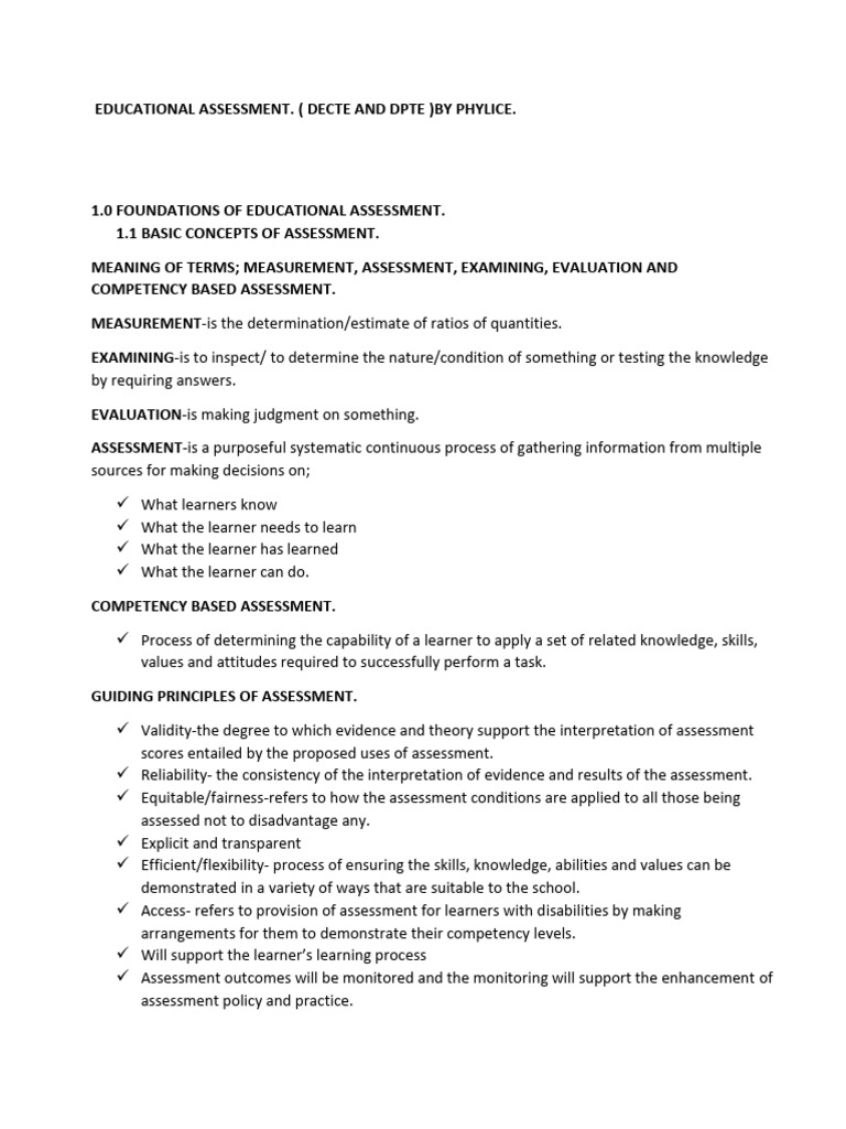 Assessment Educational | PDF | Educational Assessment | Learning