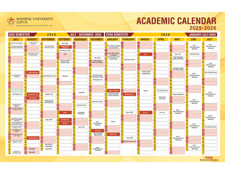 Academic Calendar 2025-26 | PDF