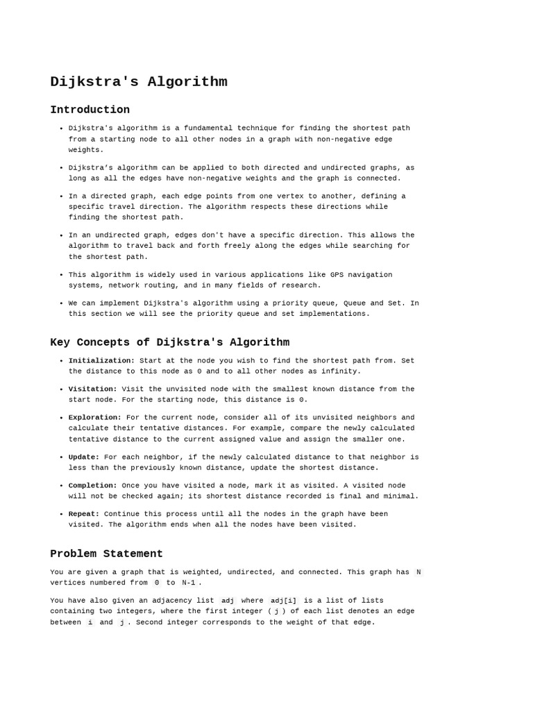 Dijkstra S Algorithm | PDF | Theoretical Computer Science | Graph Theory
