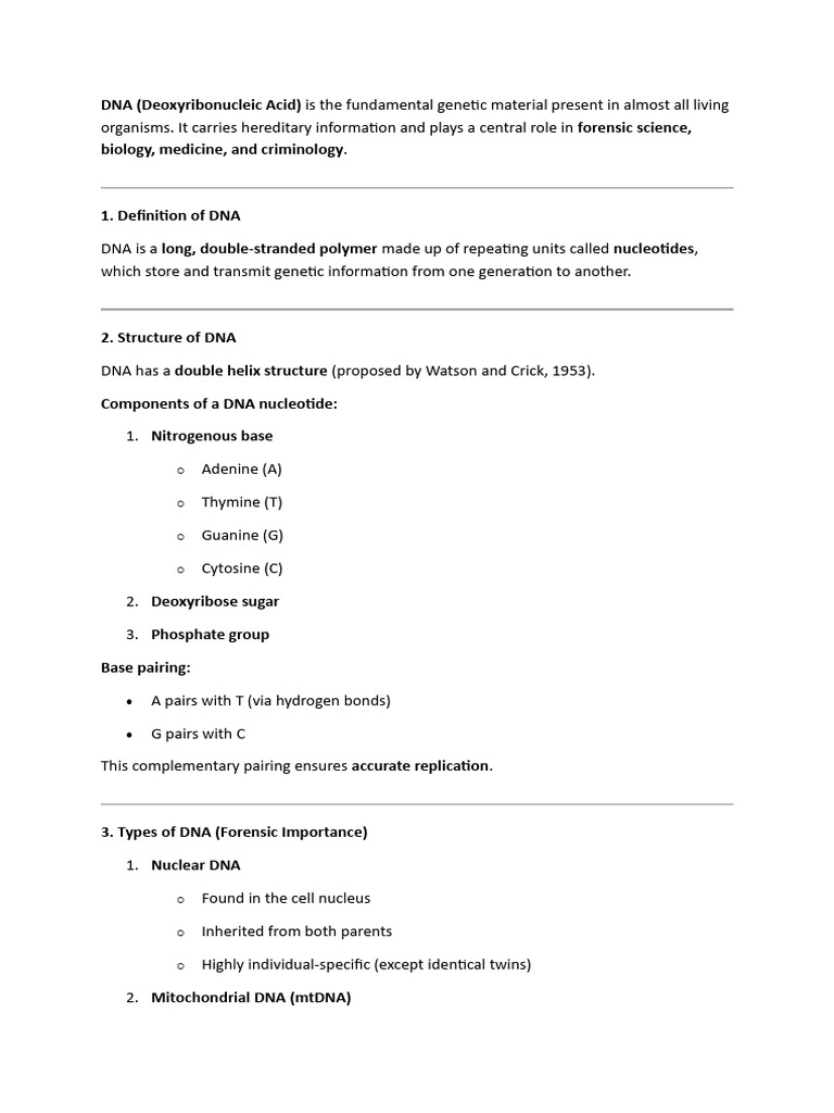 DNA | PDF | Dna Replication | Dna