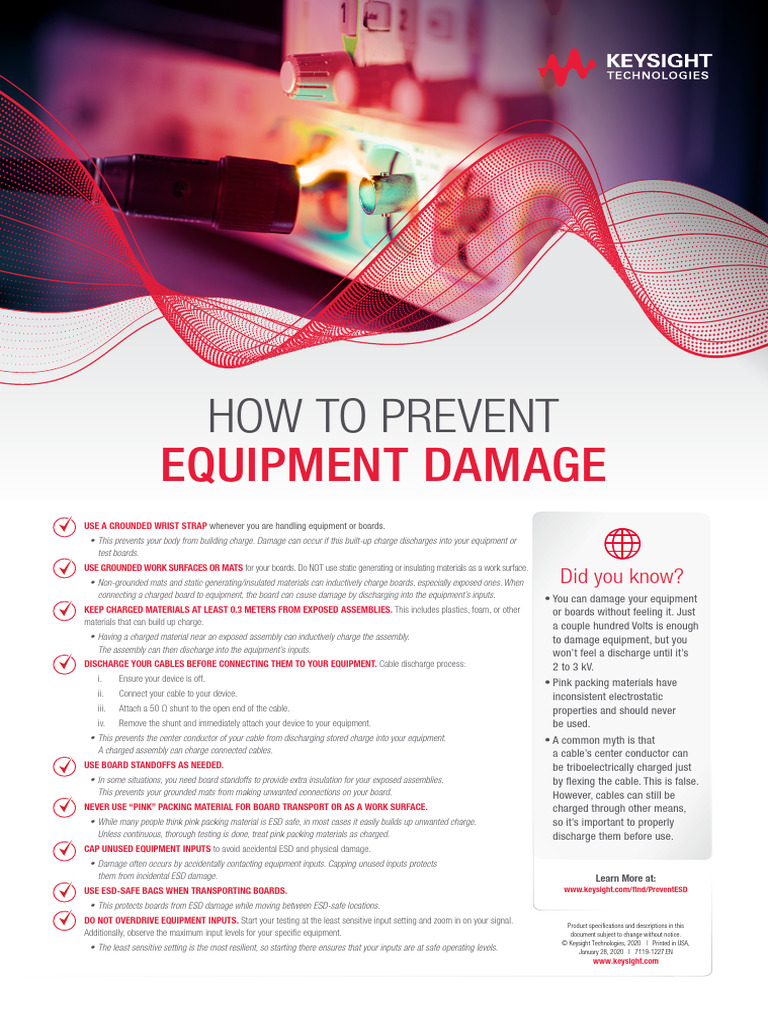 How To Prevent Equipment Damage | PDF | Electrostatic Discharge ...