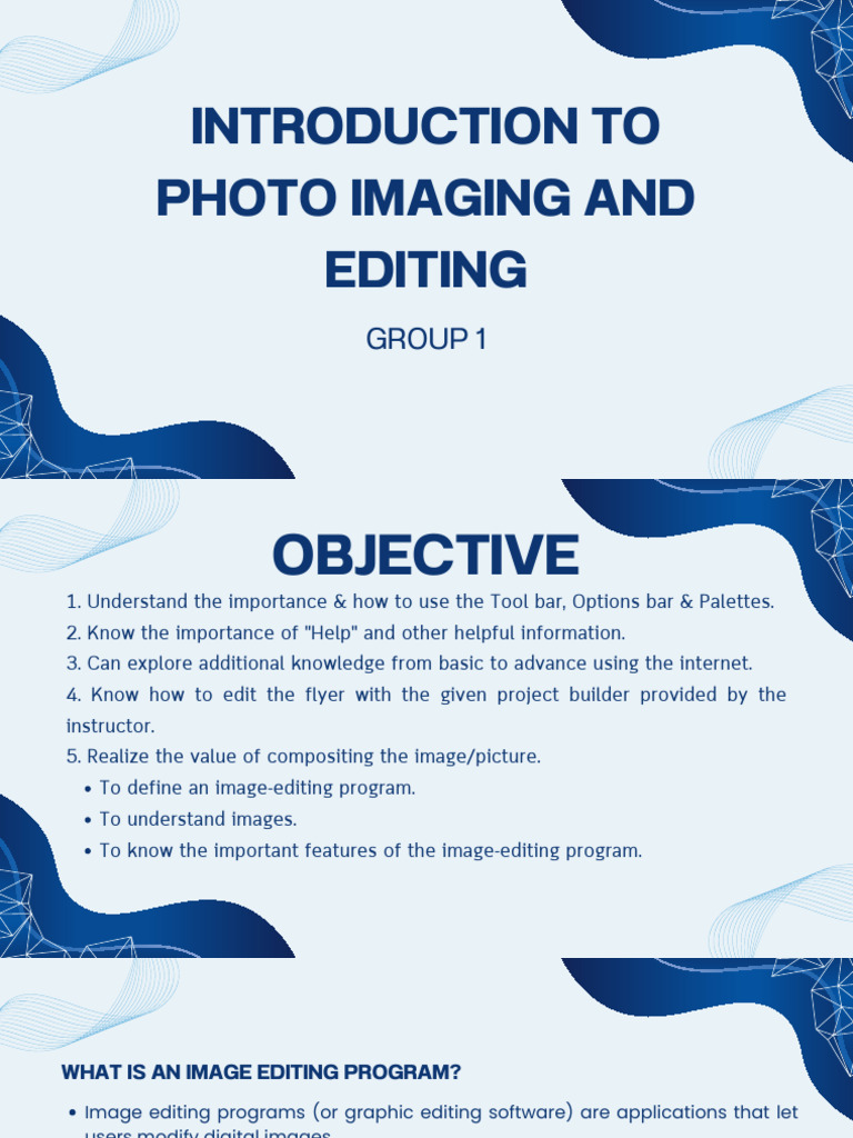 Introduction To Photo Imaging and Editing | PDF | Image Editing | Menu ...