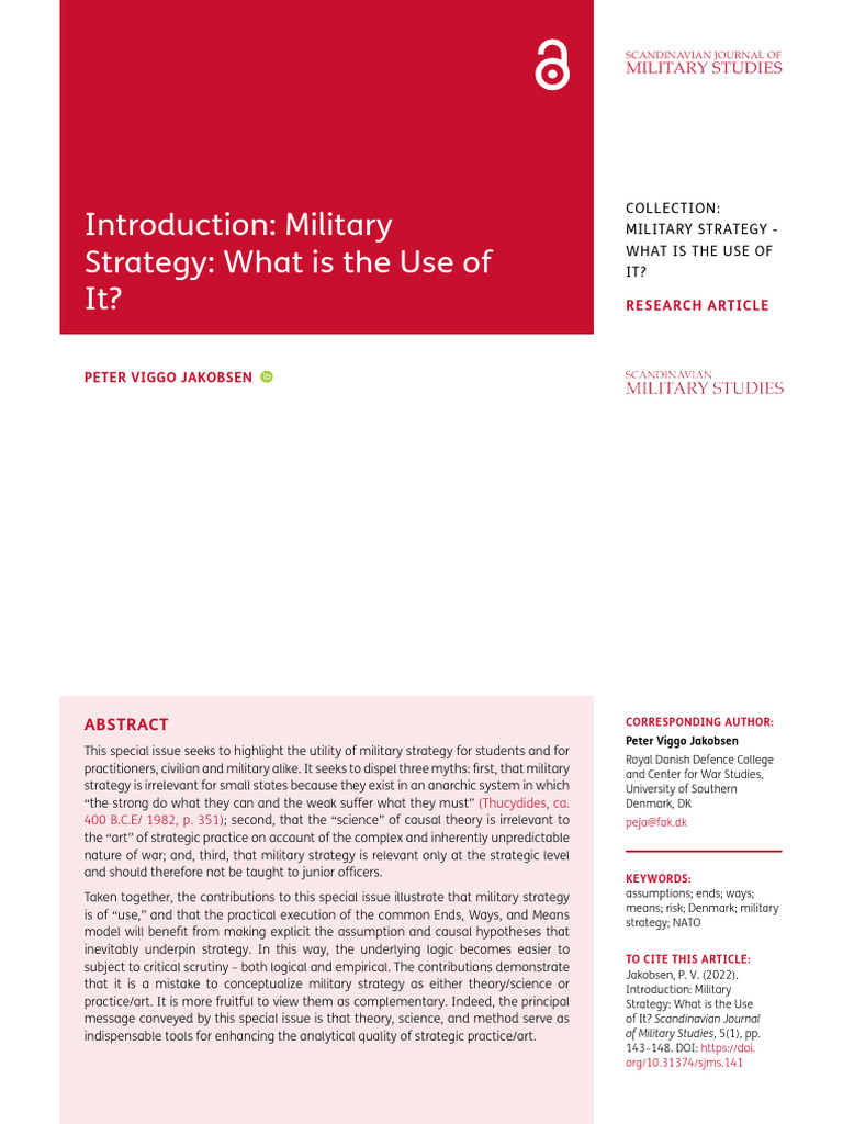 Introduction Military Strategy What Is The Use of | PDF