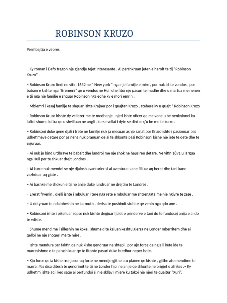 Robinson Kruzo | PDF
