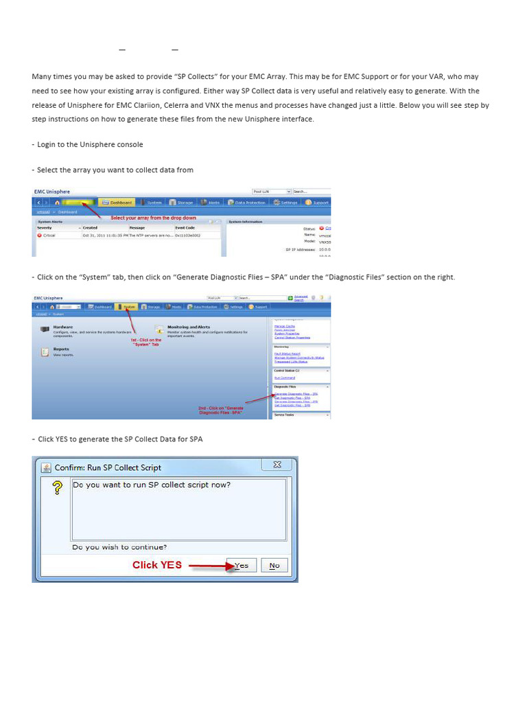 How To Collect SPCollects With Unisphere-En-VNX | PDF | Computer ...