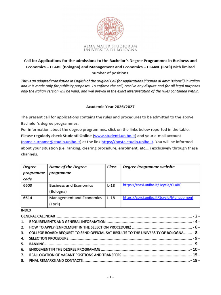 CLABE-CLAME Call For Applications 2025 - 26 | PDF | Sat | University ...