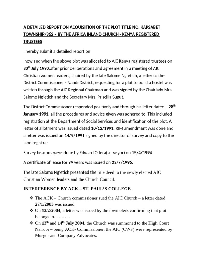 A Detailed Report on Acquisition of the Plot Title No | PDF | Government