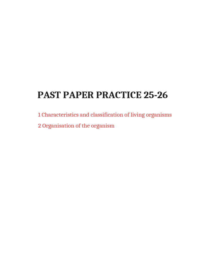 Past Paper Practice 1&2 | PDF