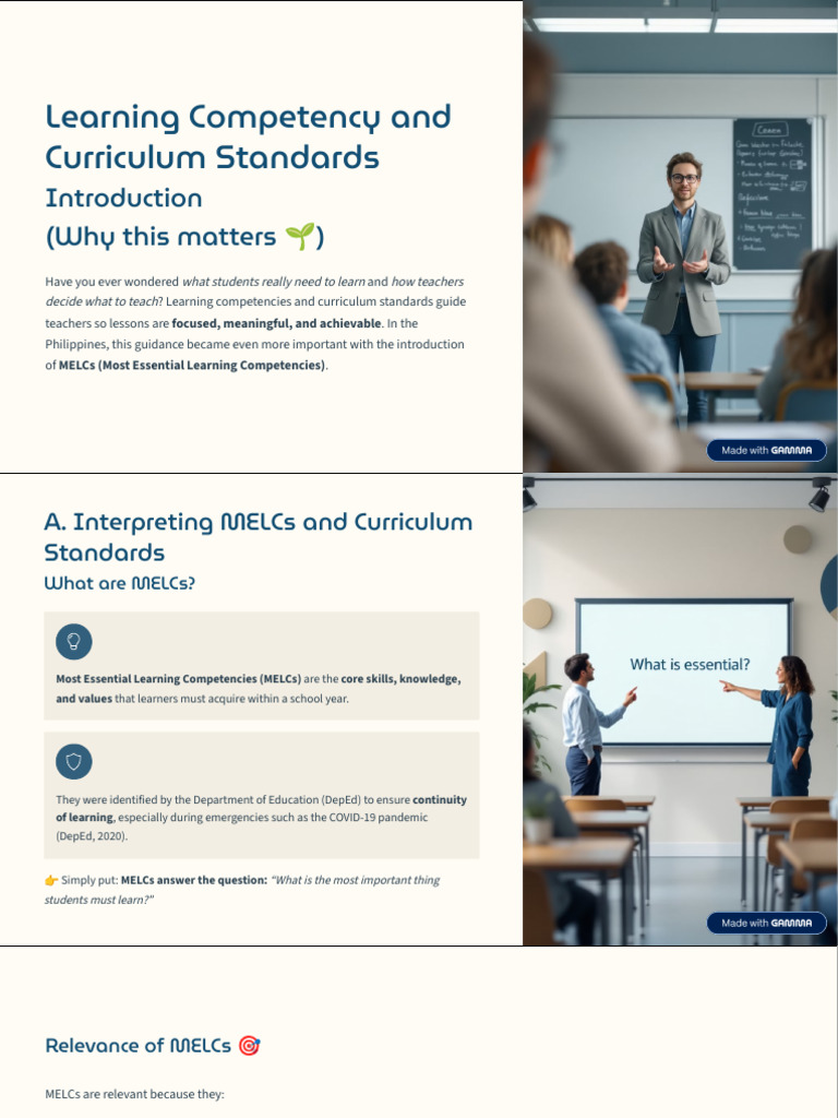 Learning Competency and Curriculum Standards | PDF | Curriculum | Learning