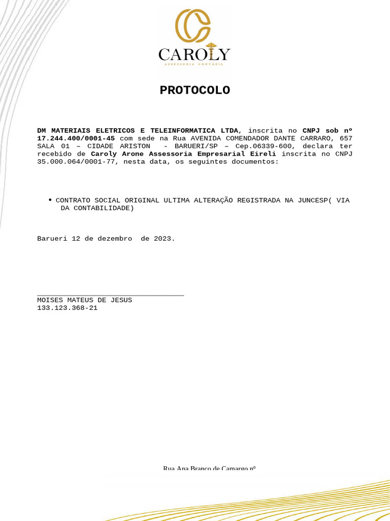 Modelo Protocolo | PDF