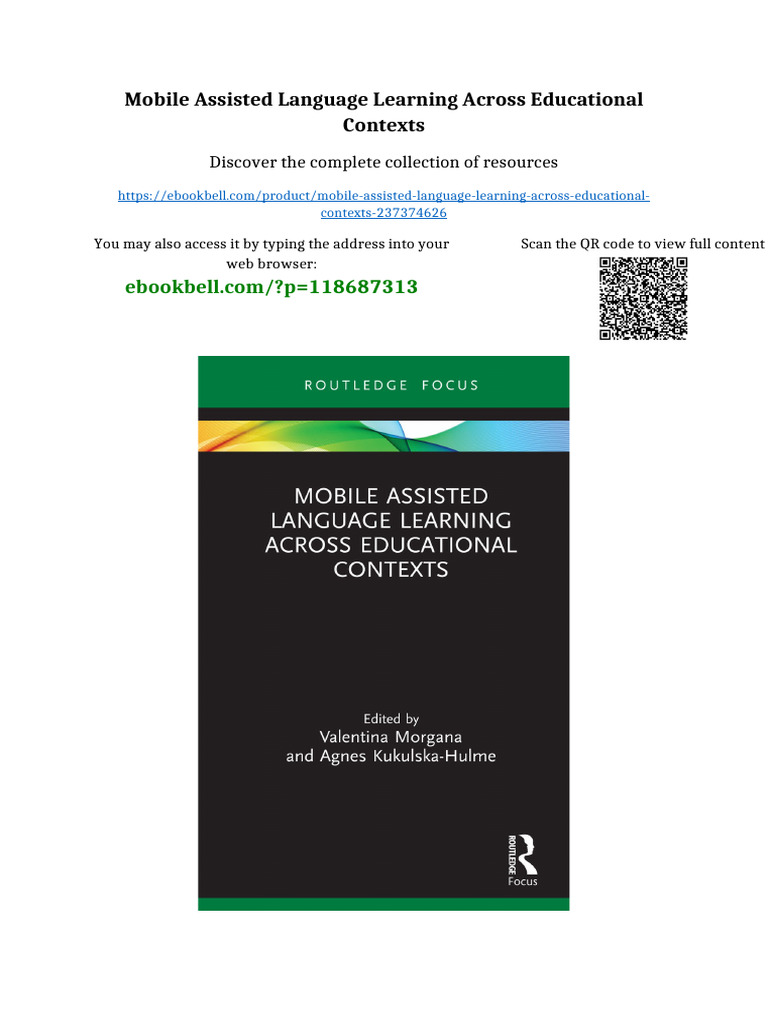 Mobile Assisted Language Learning Across Educational Contexts Online ...