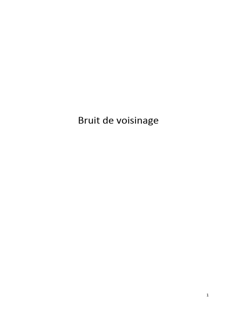 Livret Bruit de Voisinage MAJ 04032019 | PDF | Bruit | Lettre recommandée