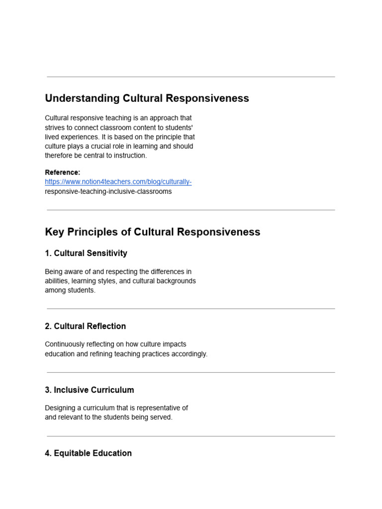 Understanding Cultural Responsiveness | PDF | Intelligence | Behavior ...