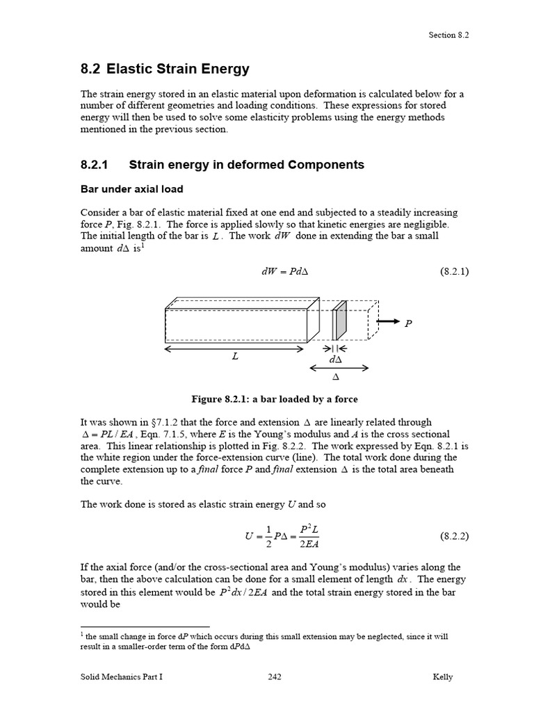 08 Energy 02 Elastic Strain Energy | PDF | Deformation (Engineering ...