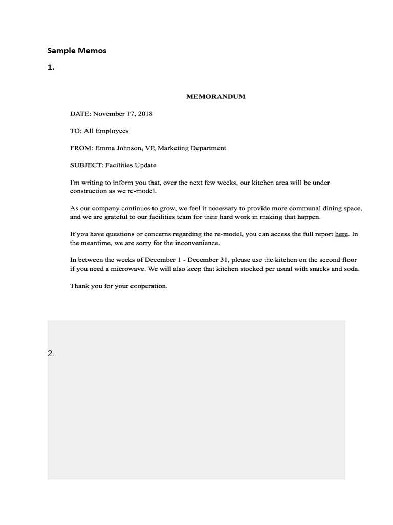 Sample Memos.docx | PDF