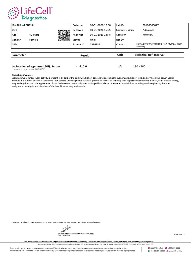 MultiLabIdReport - 2026-01-10T192054.252 | PDF | Creatinine | Lactate ...