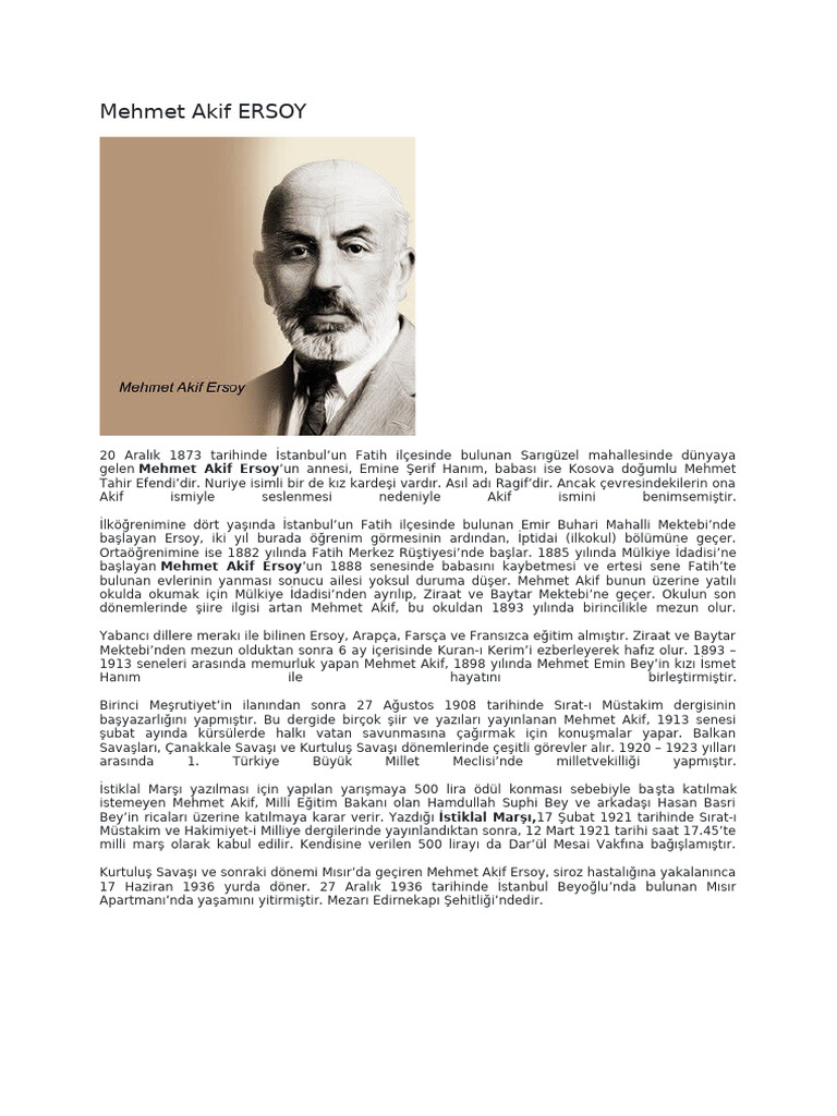 Mehmet Akif Ersoy | PDF