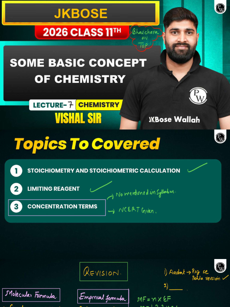 Some basic concepts of chemistry 07 : Class Notes | PDF