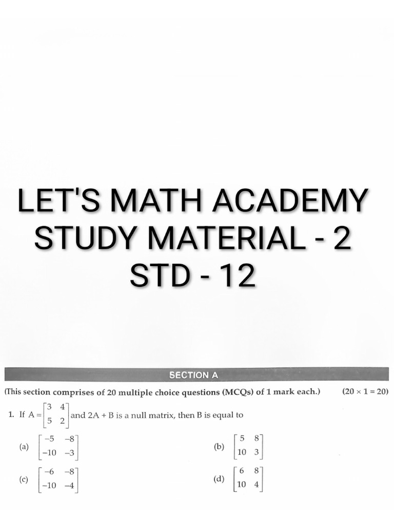 12th Study Material 2 2025-26 | PDF
