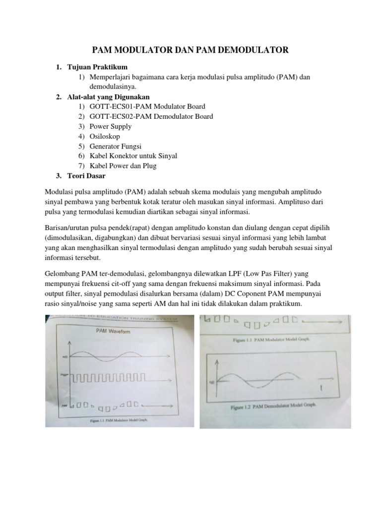 Praktikum Modulasi PAM dan Demodulasi | PDF