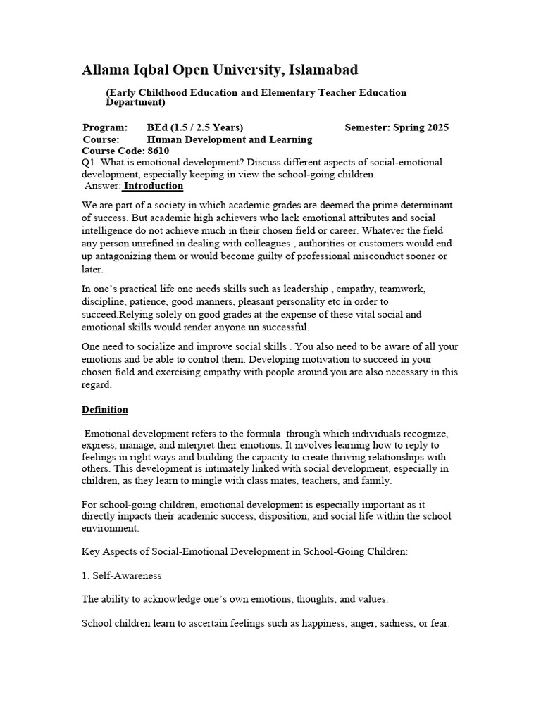 Human Development Assignment 2 | PDF | Learning | Language Development