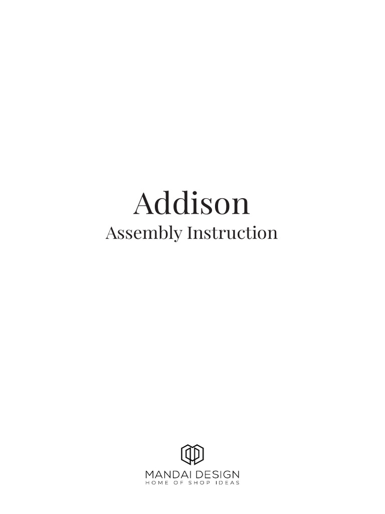 System Addison Assembly Instructions en | PDF | Screw | Equipment