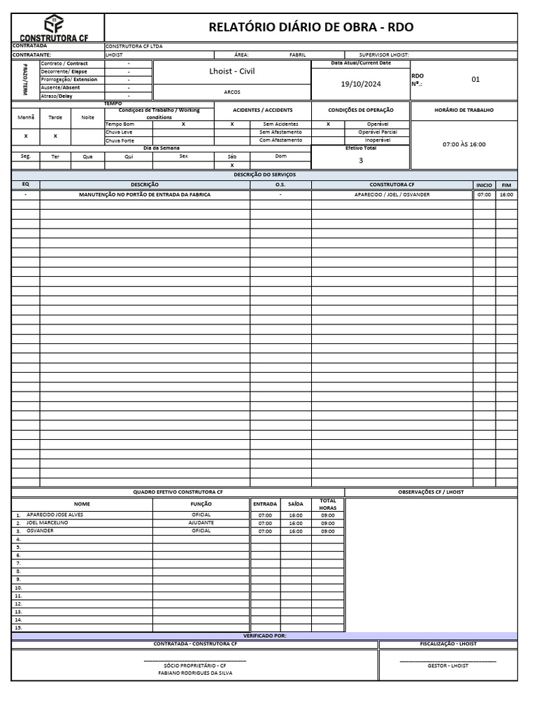 Rdo - Contrutora CF - 19-10-2024 | PDF